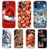 New Year Christmas Soft TPU Transparent Phone Case Cover for iPhone 16 15 14 13 12 11 Pro Max XR 8 7 Plus XS Max Shell Funda Bag