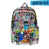 Rucsacuri școlare populare clasice Alphabet Lore pentru studenți, unisex, cu imprimeu 3D, Oxford, impermeabile, multifuncționale, rucsacuri de călătorie