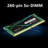 Sharevdi DDR4 PC4 19200S CL19 SODIMM 260 pin SODIMM notebook mini počítač RAM paměťový modul snadný upgrade 16GB × 1-2666 1.2V bez ECC (DDR4-16GB)
