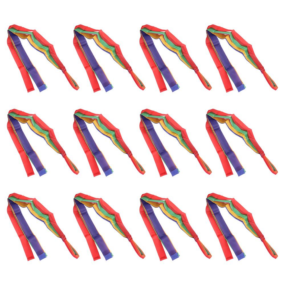 Rhythmic Gymnastic Ribbons Color Ribbon Hand Held Dance Rainbow Ribbons Exercises Cheerleading Rainbow Streamer