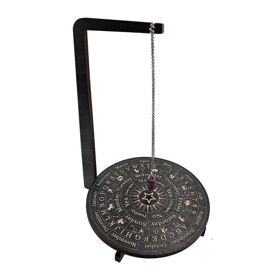 Drewniany Stojak Ekspozycyjny na Wahadło Wieszak na Wahadło Kryształowe Tablica Ołtarzowa do Wahadła Ozdoba Wiedźmy