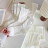 Girls' Lace Cotton Mid-Calf Socks: Summer Thin, Breathable, Ballet Style, Slouch Design.