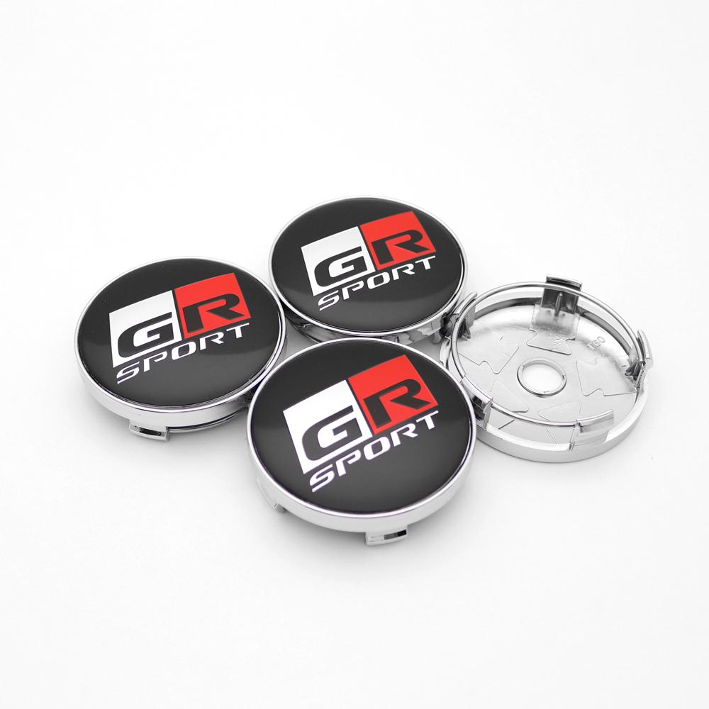 For Toyota XP130 4Pcs 56mm 60mm Car Wheel Center Hub Caps Cover For Toyota GR Sport Gazoo Racing Yaris 86 Corolla Hilux Supra C-HR Accessories