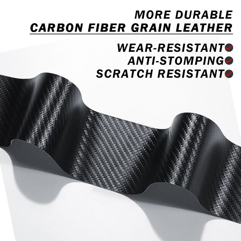 2026 Hot Car Sticker 1/4/5Pcs Car Door Sill Scuff Plate Decor Carbon Fiber Stickers For Peugeot 206 307 308 3008 207 208 407 408