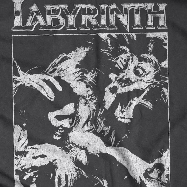 

Labyrinth Grunge Tee - Retro Fantasy T-Shirt 80s Aesthetic Creature Film Shirt 3XL