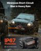 Electric Winch, 5400 kg Load Capacity, 12V DC Truck Winch with 9.5 mm x 28 m Synthetic Rope, Wireless & Wired Remote Control, IP67 Waterproof for