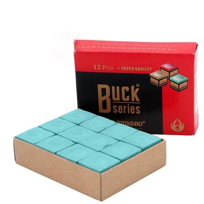 12PCS High Quality Anti Slip Billiards Cue Chalk Wear-resistant Durable Billiards Accessories Light Portable Snooker Chalk
