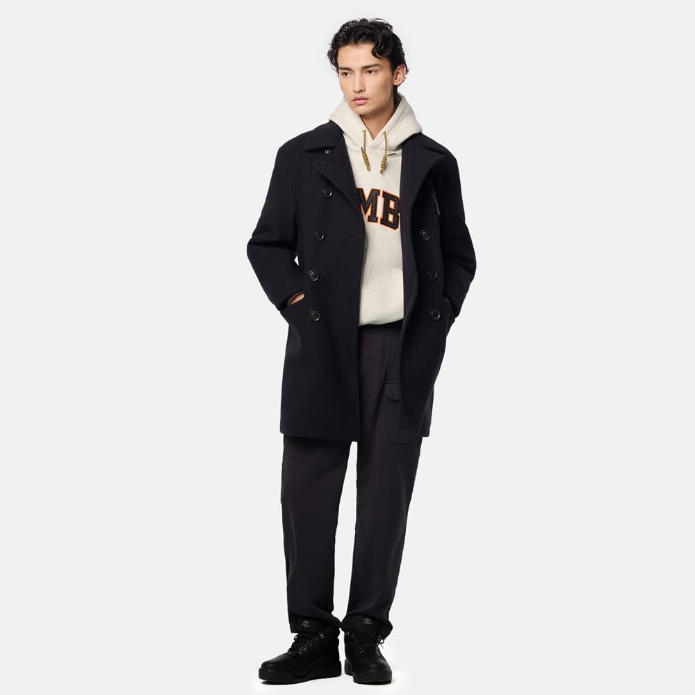 Timberland TOKYO DESIGN COLLECTIVE Mountain Peacoat, Unisex, Black Iris Tree, Size XS, TB0A6FRZERQ1