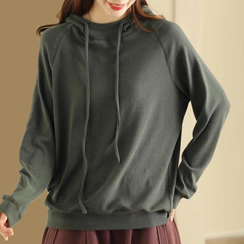 Sweatshirt for Women Cotton Oversize Hooded Thickened Loose Casual Pullover Long Sleeve Top Sweatshirt
