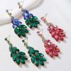 Exotic Peacock Dangle Earrings for Women Exquisite Shiny Zircon Earring Vintage Ethnic Ear Accessories Trendy Aesthetic Jewelry
