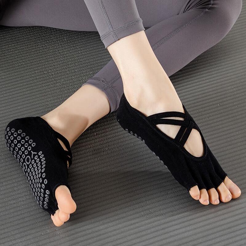 WEZHO Women s Professional Non-Slip Five-Finger Yoga Socks