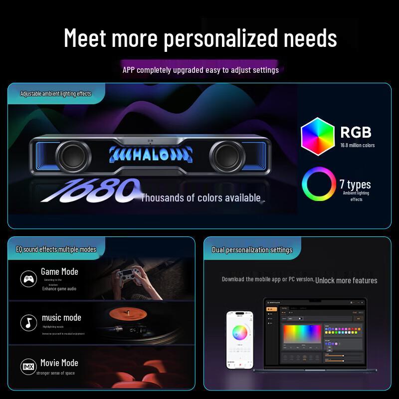 EDIFIER Halo SoundBar Bluetooth 5.4 Computer Speaker