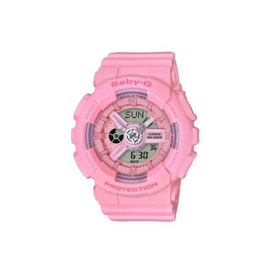 Baby-G Series Fashion Trend Quartz Movement Resin Strap Watch Women Watches Pink BA-110-4A1D