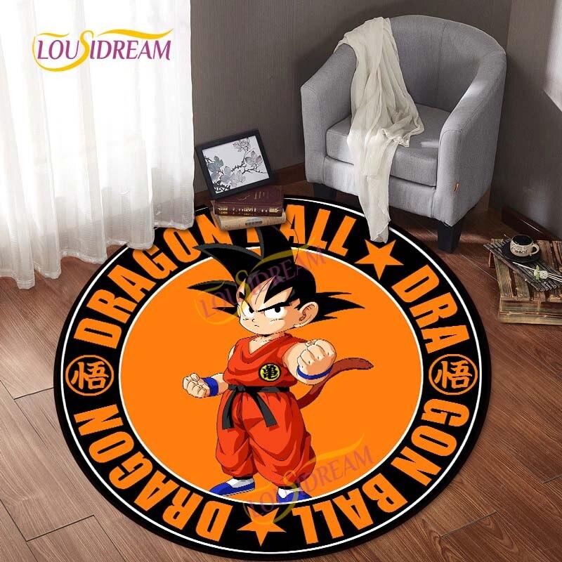 Kulatý kreslený japonský prvek domácí umění měkký protiskluzový koberec počítačová židle dětská herní podložka podlahová rohož dekorativní koberec