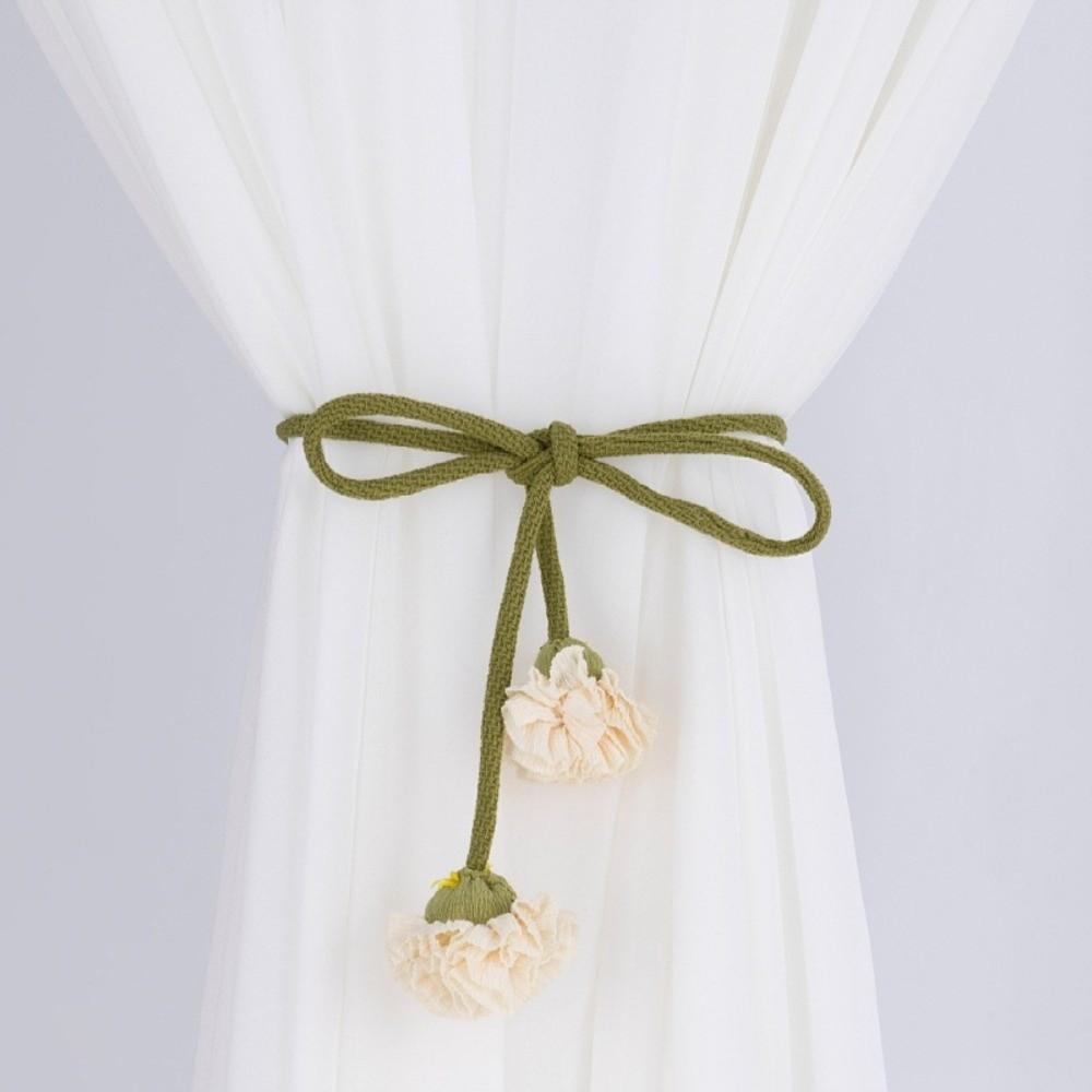 Beautifully Flowers Curtain Straps Decorative Carnation Curtain Tie Rope  Home Decorations
