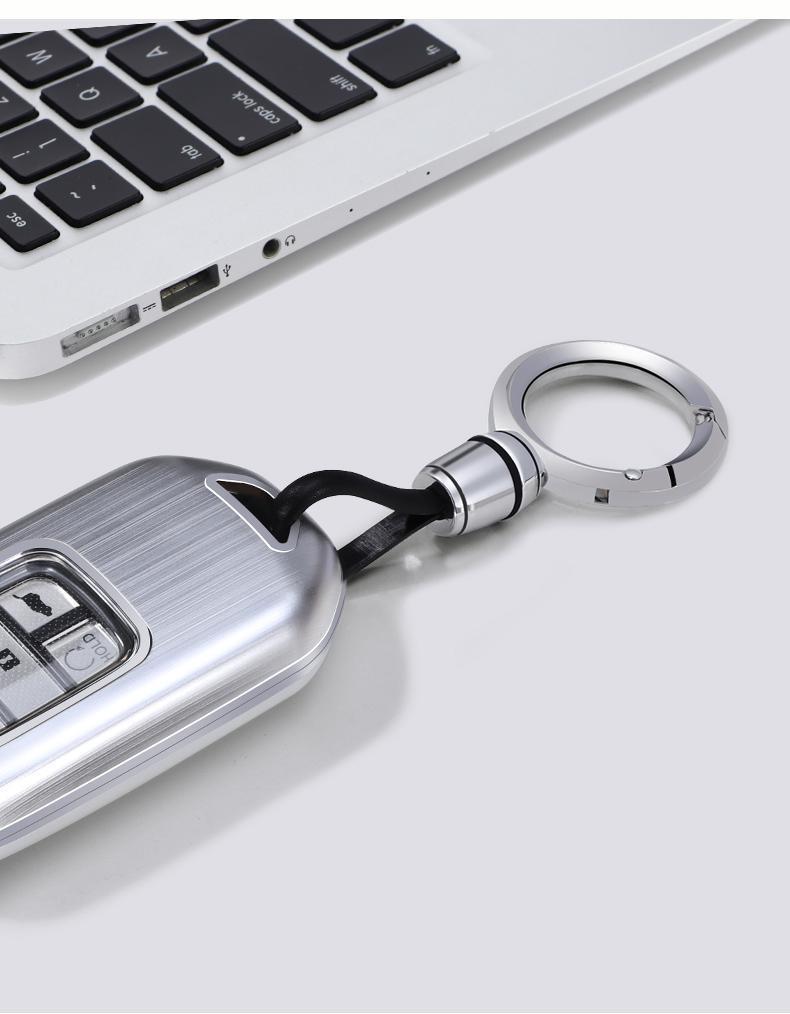 Simple Alloy Car Keychain Pendant for Men & Women – Anti-Loss Lanyard for Keys