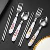 Stainless Steel Chopsticks Spoons Three Piece Portable Cutlery Set Student Travel Cutlery Spoons Chopsticks Forks
