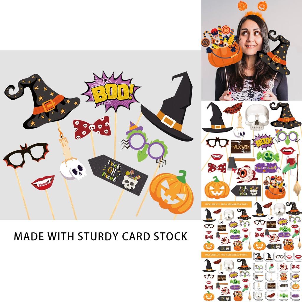 Halloween Party Photo Accessories With Paper Props For Venue Decoration And Fun Photos