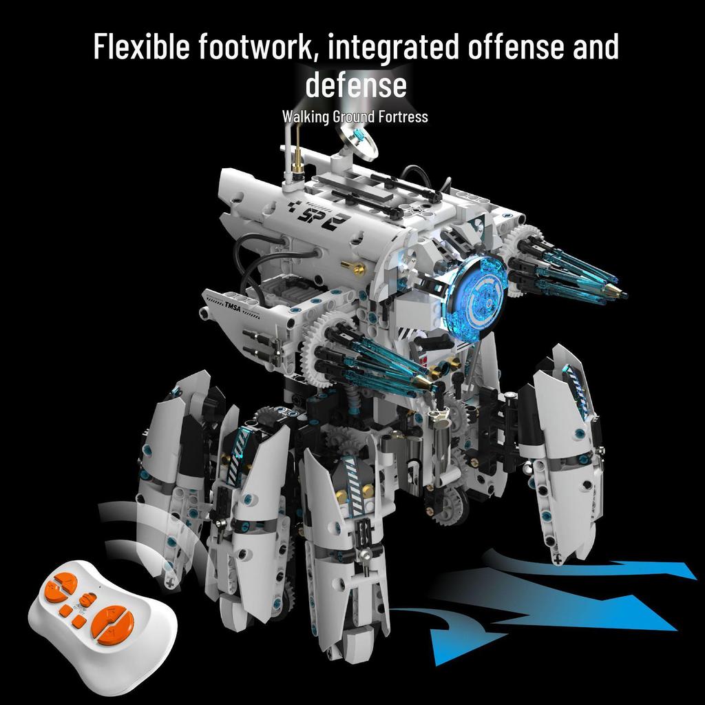 Five-in-One Programmable Wall-E Robot: Assembly Building Blocks, Electric Science Education, Remote Control, Compatible with Lego