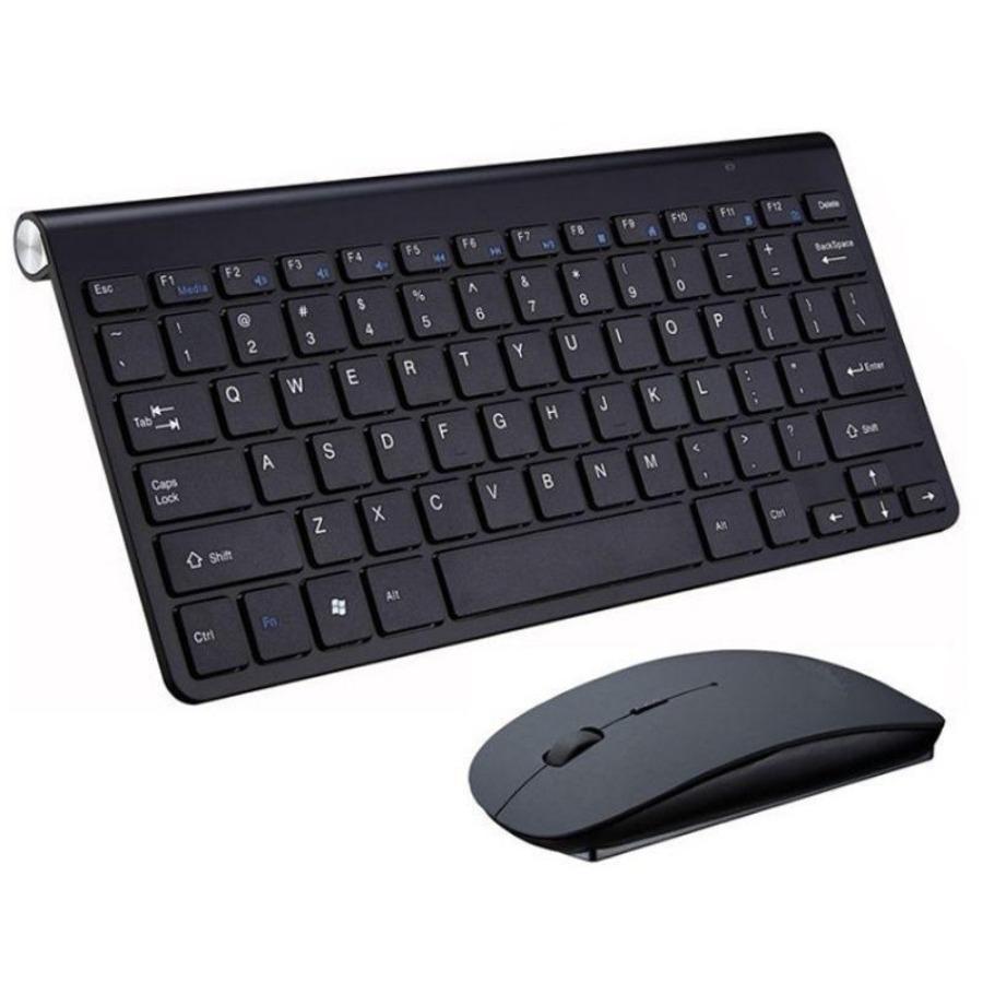 2pcs/Set Wireless Keyboard + Mouse Mini Multimedia Keyboard Mouse Kit
