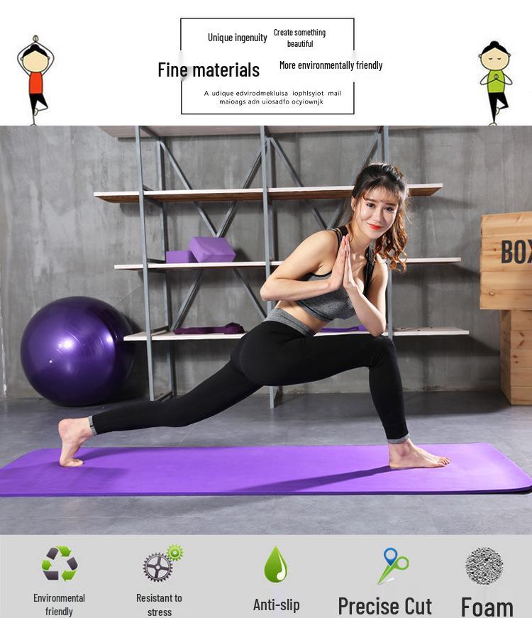 Anti-Slip Thick Yoga Mat for Beginners - Extra Wide and Long for Home Fitness, Dance, and Sports