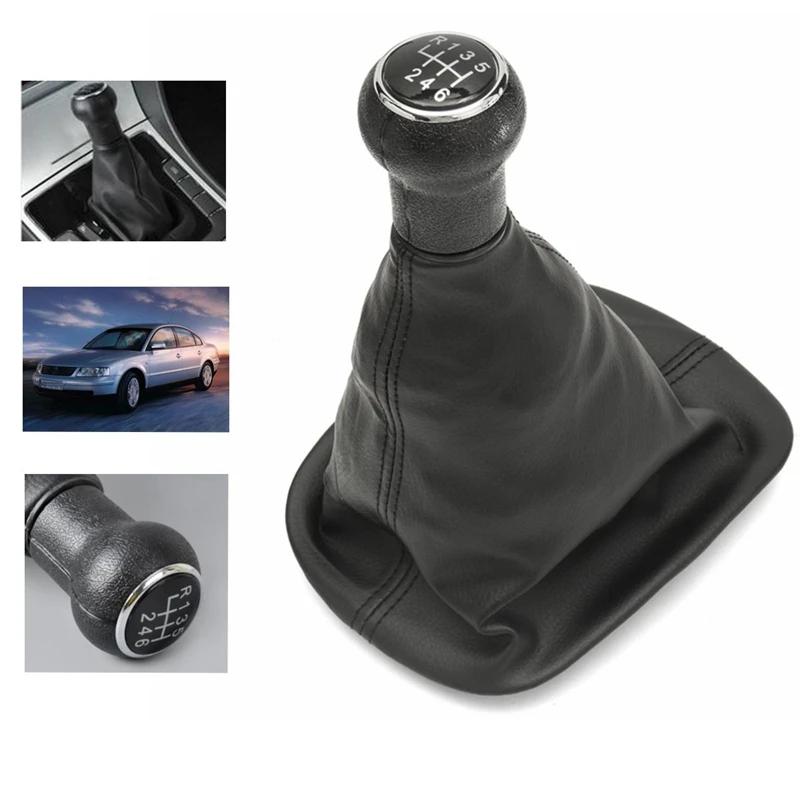 6 Speed Car MT Gear Shift Knob Lever Stick Gaiter Boot Cover Collar For VW Passat B5 B5.5 1996-2005 Car Styling Accessories