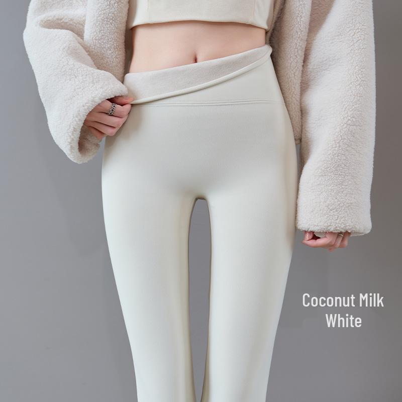 High-Waisted Cashmere Silk Yoga Pants with Tummy Control - Seamless Shark Skin Outerwear for Autumn/Winter 2025.