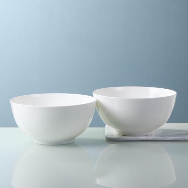 Haoya Minimalist Pure White Ceramic Bowl Set