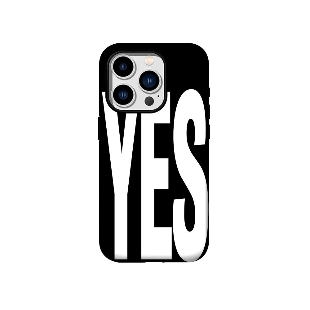 

Luxury Clmj Graffiti Yes No Phone Case for iPhone 17 16 15 14 13 12 11 X XS XR Air Pro Max Plus Luxury Double-layer Back Cover iPhone 15