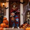 Halloween Skeleton Ornament Decorations Poseable Joints Decor With Glowing Eyes Music Party Supplies Creative Halloween Toys