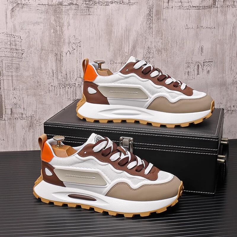 Modne nowe wiosenno-letnie buty dla ojca, gruba podeszwa, oddychająca siateczkowa powierzchnia, sportowe rekreacyjne buty męskie Forrest Gump a39