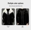 Men's Winter Golden Sable Faux Fur Hooded Leather-Wool Coat