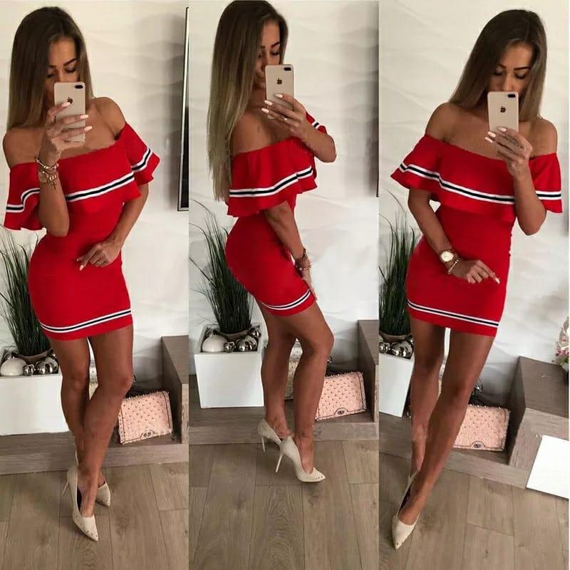 

Плиссированное платье из крепа Madonna с воротником и бюстом в полоску