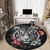 1pc Tiger Floral Decor Chair Carpet for Office Non-Slip Mat for Office - Decorative Floor Mat  Yy251030212