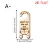 Funny Don't Let The Cat Out Sign 2D flat Wooden Door Handle Hanger Cute Notice for Bedroom Kitchen Dorm Apartment Shop Cafe Gift