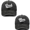 Letter Dad Mom Embroidered Washed Soft Top Baseball Cap Father Mother'S Day Gift Hat