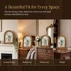 Arched Top Resin Photo Frame Ornate Embossed Border Tabletop Picture Frame  Bedroom