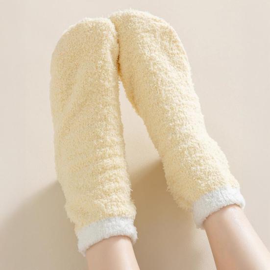 Yousheng Women Winter Sleep Socks Warm Cozy Bedtime Socks Loose Fit Fuzzy Socks with Elastic Cuffs for Home Lounging Night Sleeping