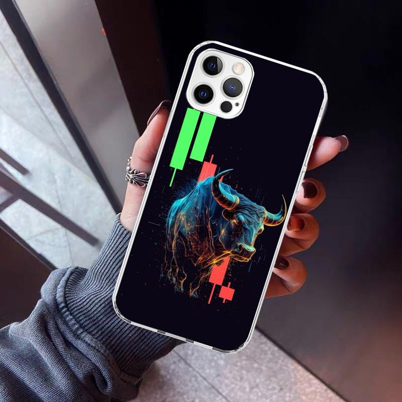 Trade Investment Forex Stock Market Phone Case For iPhone 17 Air 11 13 Mini 14 15 Plus 16 12 Pro Max 16E SE 7 8 Pattern Soft TPU