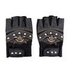 1 Pair PU Leather Skull Punk Black Driving Motorcycle Biker Fingerless Gloves Mens Womens Gloves Gift