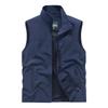 Men's Casual Outdoor Stand Collar Fishing Vest - Large Size, Spring/Autumn, Logo Print