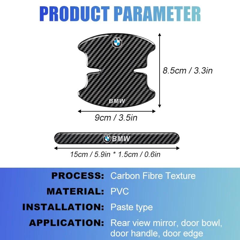 BXJ1 2026 Car Sticker Carbon Fiber Car Door Bowl Handle Protect Stickers For BMW 1 2 3 4 5 6 7 Series X1 X3 X4 X5 X6 X2 X7 F10 F15 F1