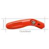 Orange Heavy-Duty Metal Utility Knife - Fixed Blade for Cutting Carpet, Leather, and Paper with 5 Blades.