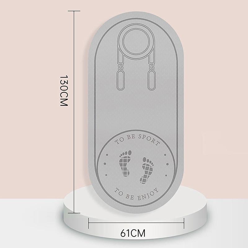 

Противошумный коврик для прыжков со скакалкой TPE нескользящий коврик для йоги для домашнего спортзала амортизирующий коврик портативные аксессуары для фитнеса на открытом воздухе серый