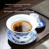 UOSO Large Blue and White Ceramic Gaiwan for Gongfu Tea