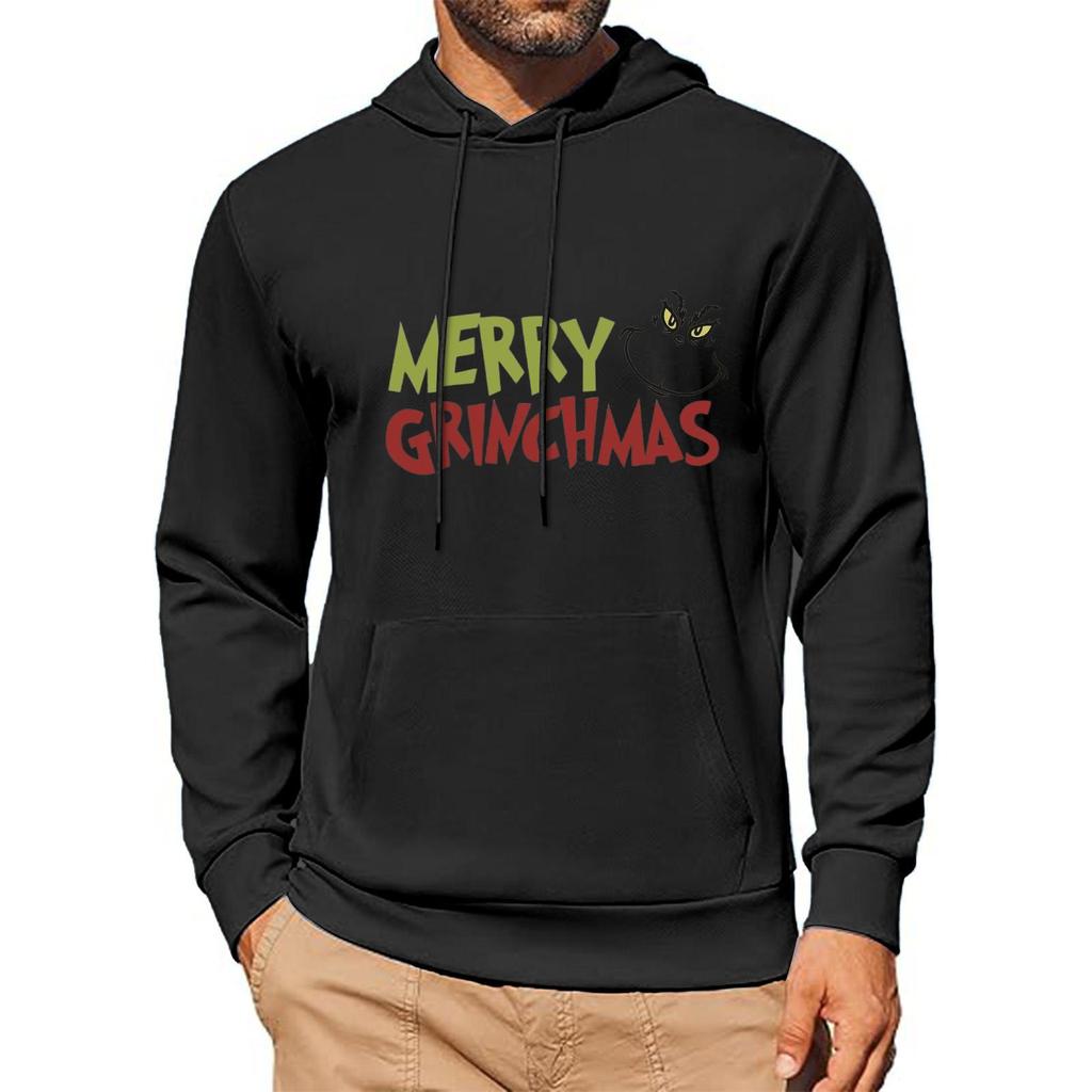 Men's Print Hooded Sweatshirt Long-Sleeve Casual Pullover Hoodie Hooded Sweatshirt