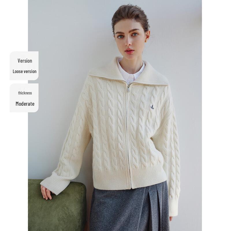 Navigare Women's Pure Wool Knitted Cardigan