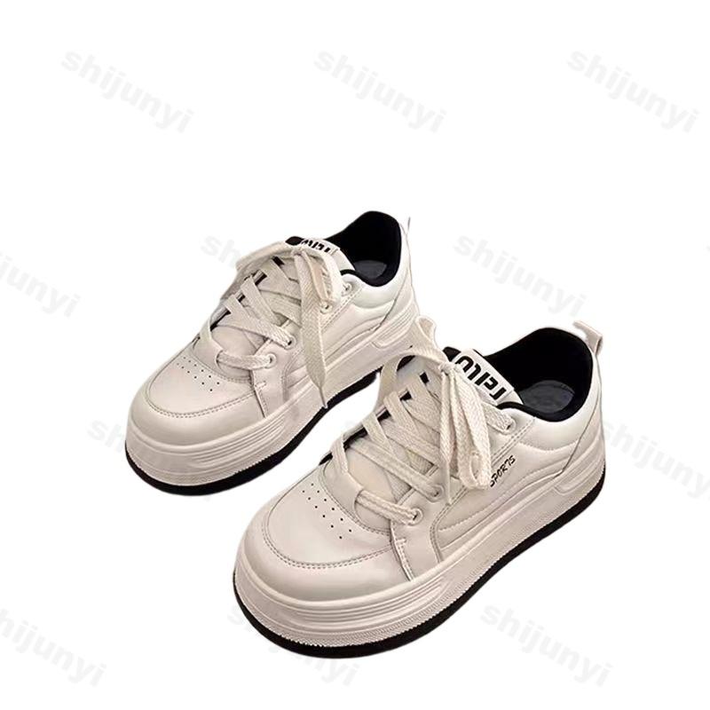 Fashion Women Platform Sneakers Spring Autumn Breathable Height Increase Outdoor Non Slip Casual Shoes Comfortable Lace Up Fashion Flats