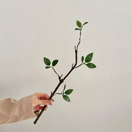 Fake Plants Stems Realistic Artificial Greenery Plant Stem Faux Bendable Branches with Leaves for Vase Filler Home Office Dining Table Decor