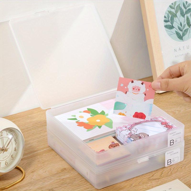 Idol Photo Card Storage Box Kpop Cards Organizier Photocards Collection Office ID Card Organizers Stationery Storage Cases